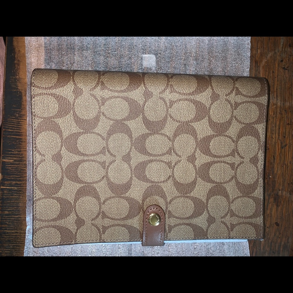 Coach notebook with signature print